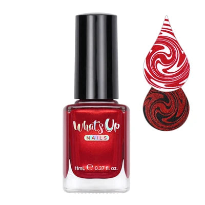 Whatsup Metallic Red Hotter Than Red Stamping Polish