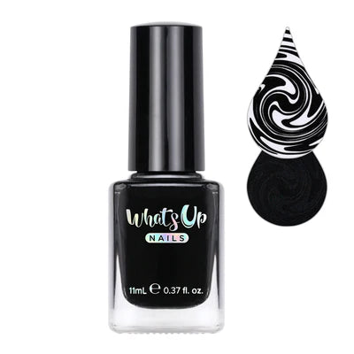 Whatsup Black Neither Noir Stamping Polish